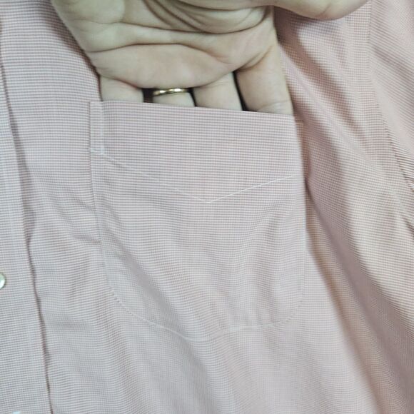 Brooks Brothers 346 Men's Shirt Size 16-4/5 Red & White Mini Checks All Cotton - Picture 3 of 13